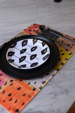 Black Drippy Lips Party Plates