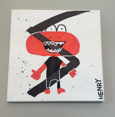 Red x-ray lizard